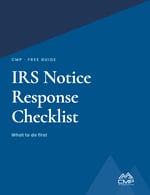 Cover of the CMP IRS Notice Response Checklist