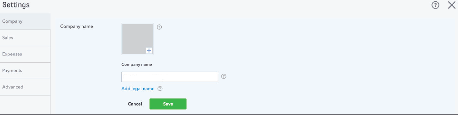 Quickbooks settings